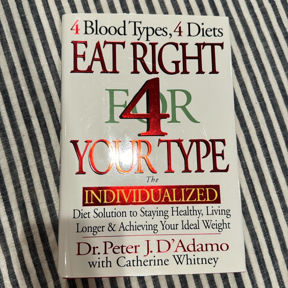 Eat 4 Your Type Book